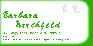 barbara marchfeld business card